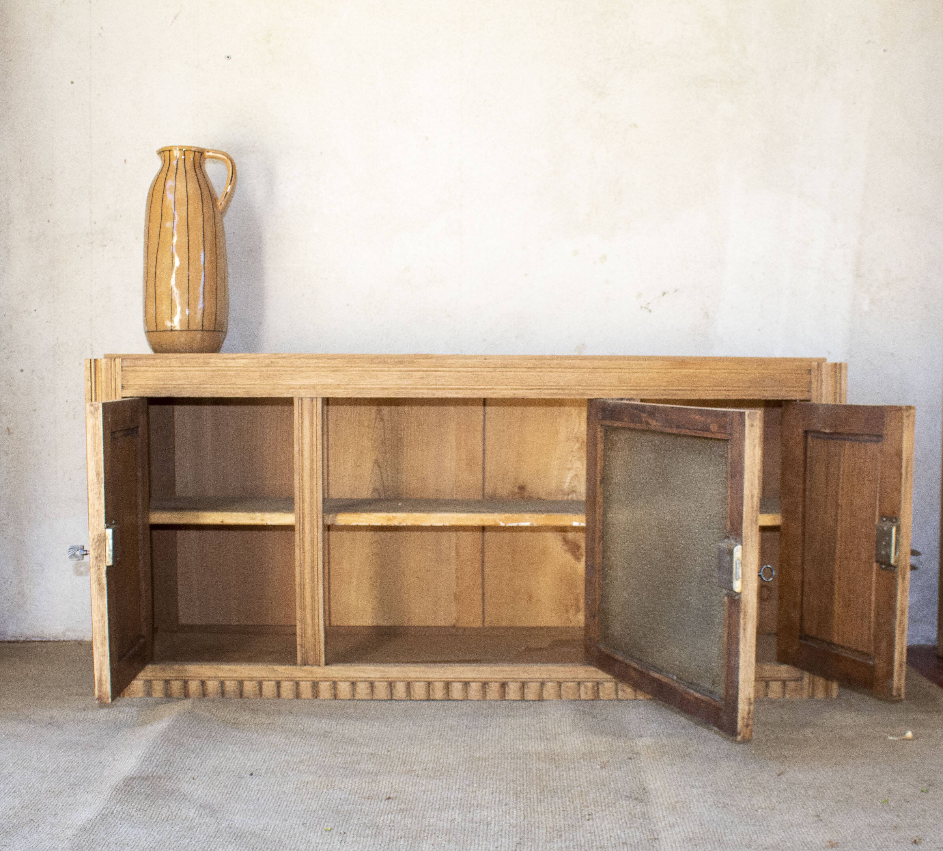 buffet sideboard solid oak Art Deco