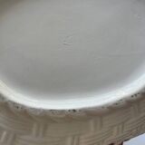 Large basket, ceramic planter, slip.