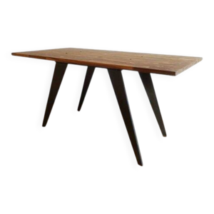 Table design en teck - acier