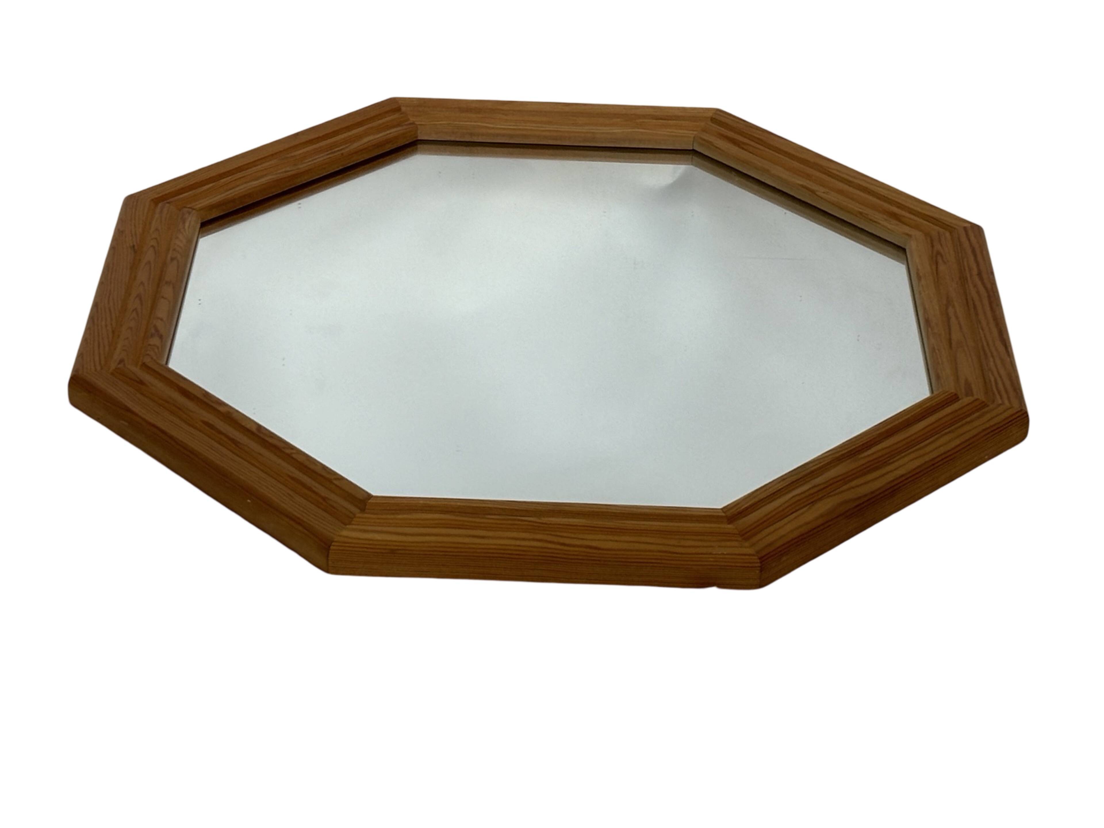 Vintage 70s Pine Mirror Swedish Design