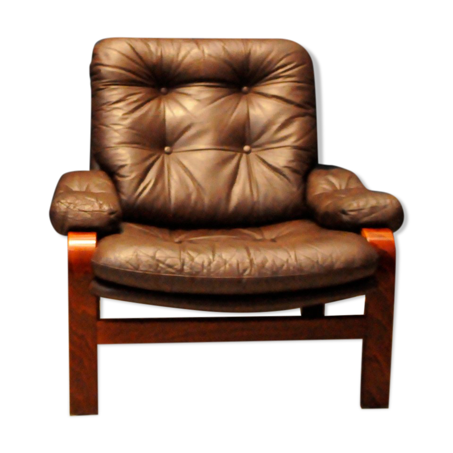 Fauteuil en cuir scandinave Gota Mobler