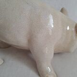 Statue. Cracked ceramic pig.