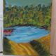 Tableau huile sur toile paysage vintage