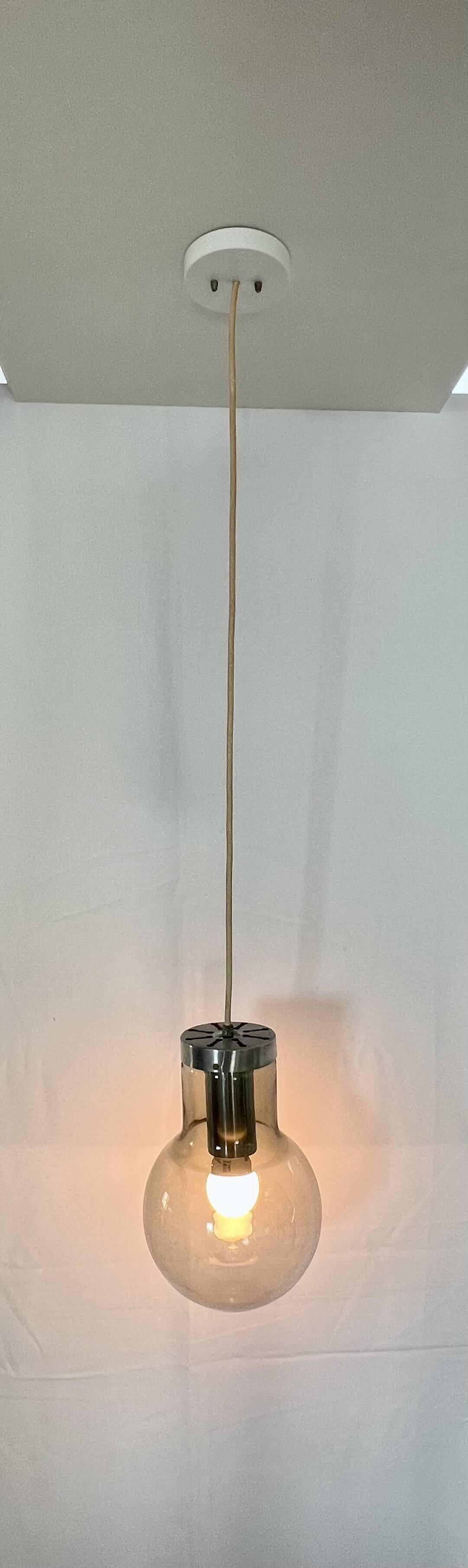 Small Maxi Bulb pendant light by F. Ligtelijn for Raak, Netherlands 60's