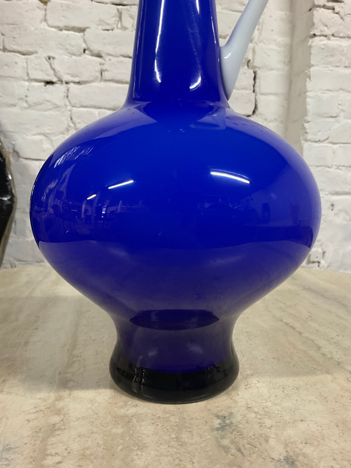Vintage two-tone glass paste vase