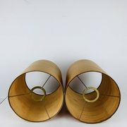 Pair of wooden ball lamps in Scandinavian style, 1960s.
