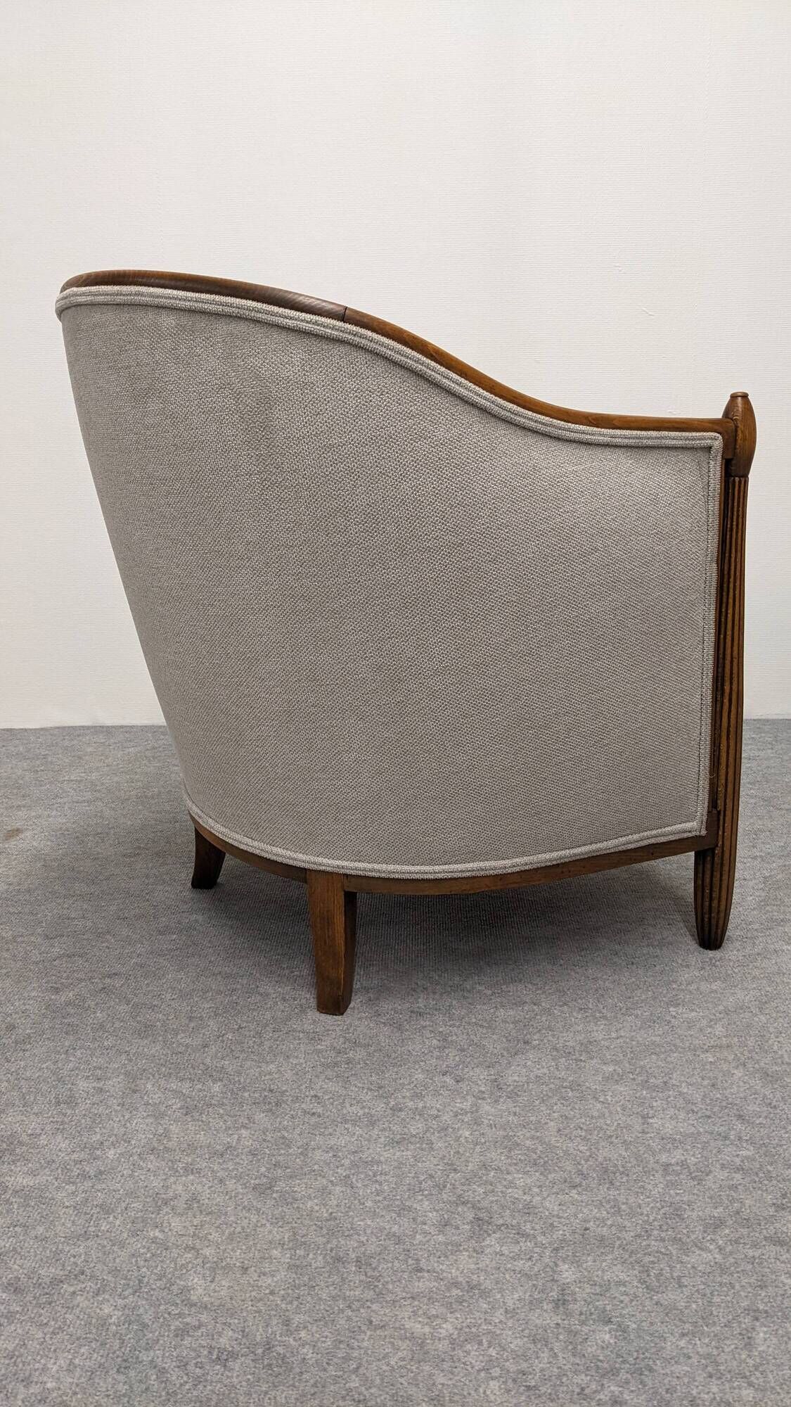 Pair of Art Deco gondola armchairs, France circa 1920