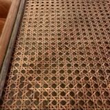 Side table in cane wood and bamboo