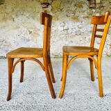 Pair of Baumann bistro chairs, circa 1950's