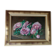 Oil on canvas peonies in bouquet