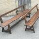 Pair of antique 19th century benches