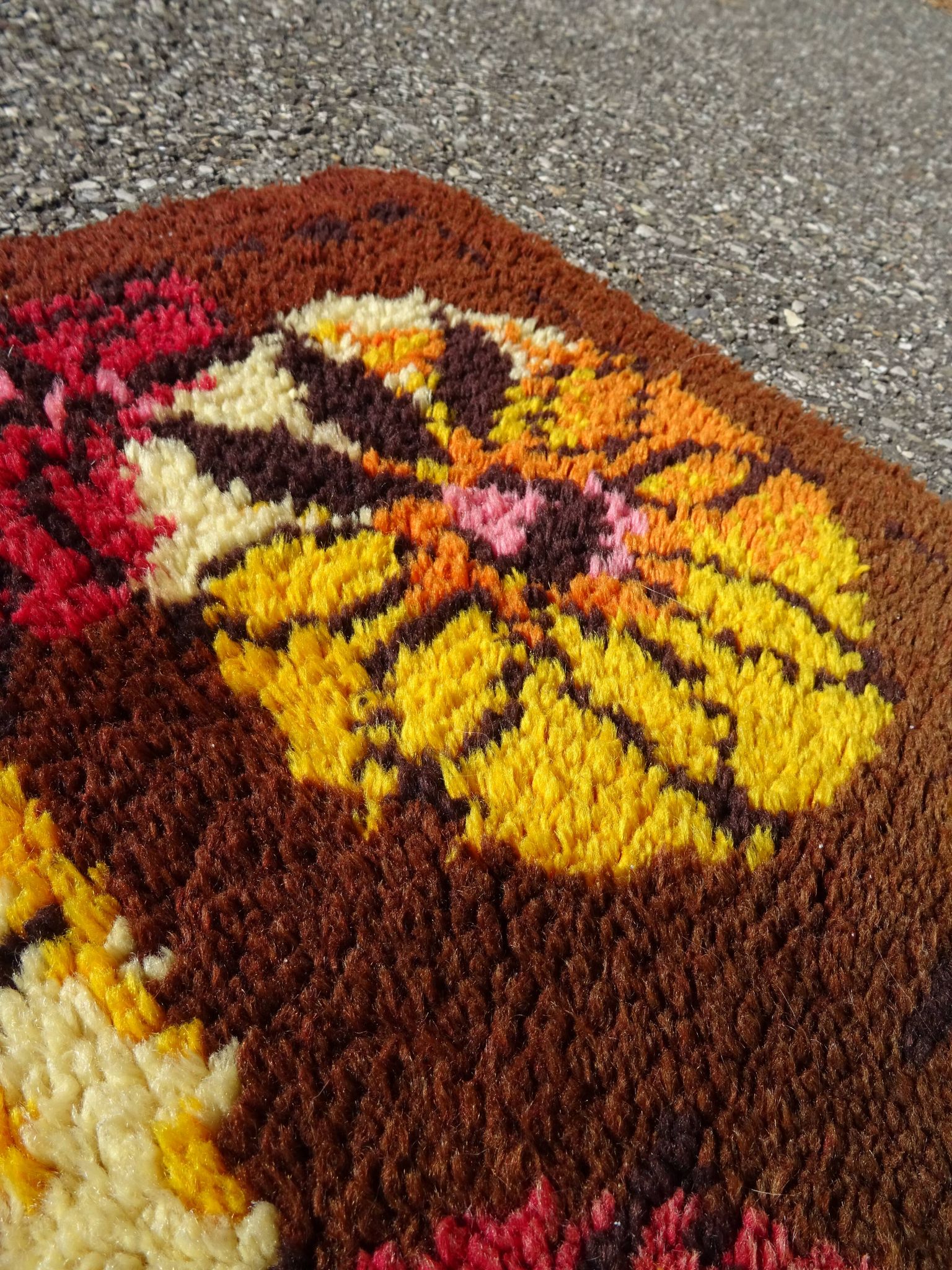 Vintage Wool Carpet Space Age 70s