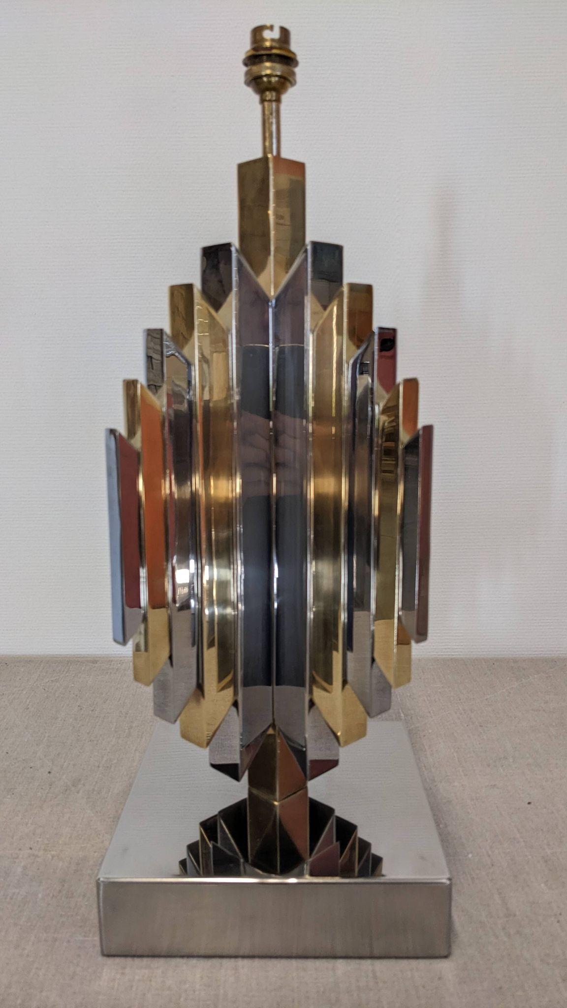 Pair of Cactus lamp bases by Les Ateliers La Boétie, France 1974