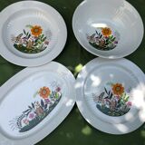 Salad bowl and 3 dishes porcelain Winterling Bavaria vintage