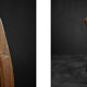 Mid-century modern vintage teak and vinyl dining chairs, 1960s, set of 4.
