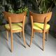 6 chaises Thonet jaune et bois