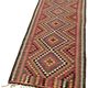 Turkish Handwoven Vintage Herki Kilim 92 cm x 316 cm