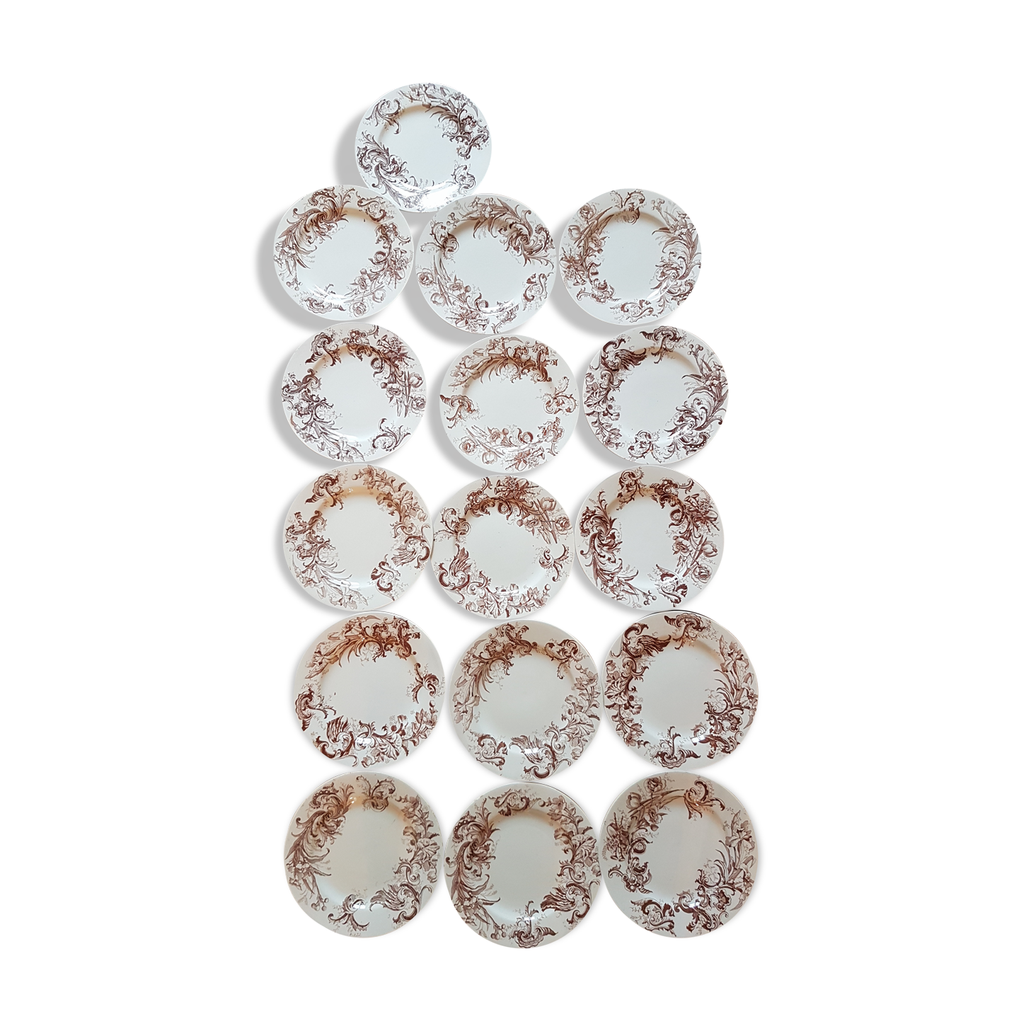 16 Luneville dessert plates