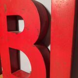 Painted metal sign letters