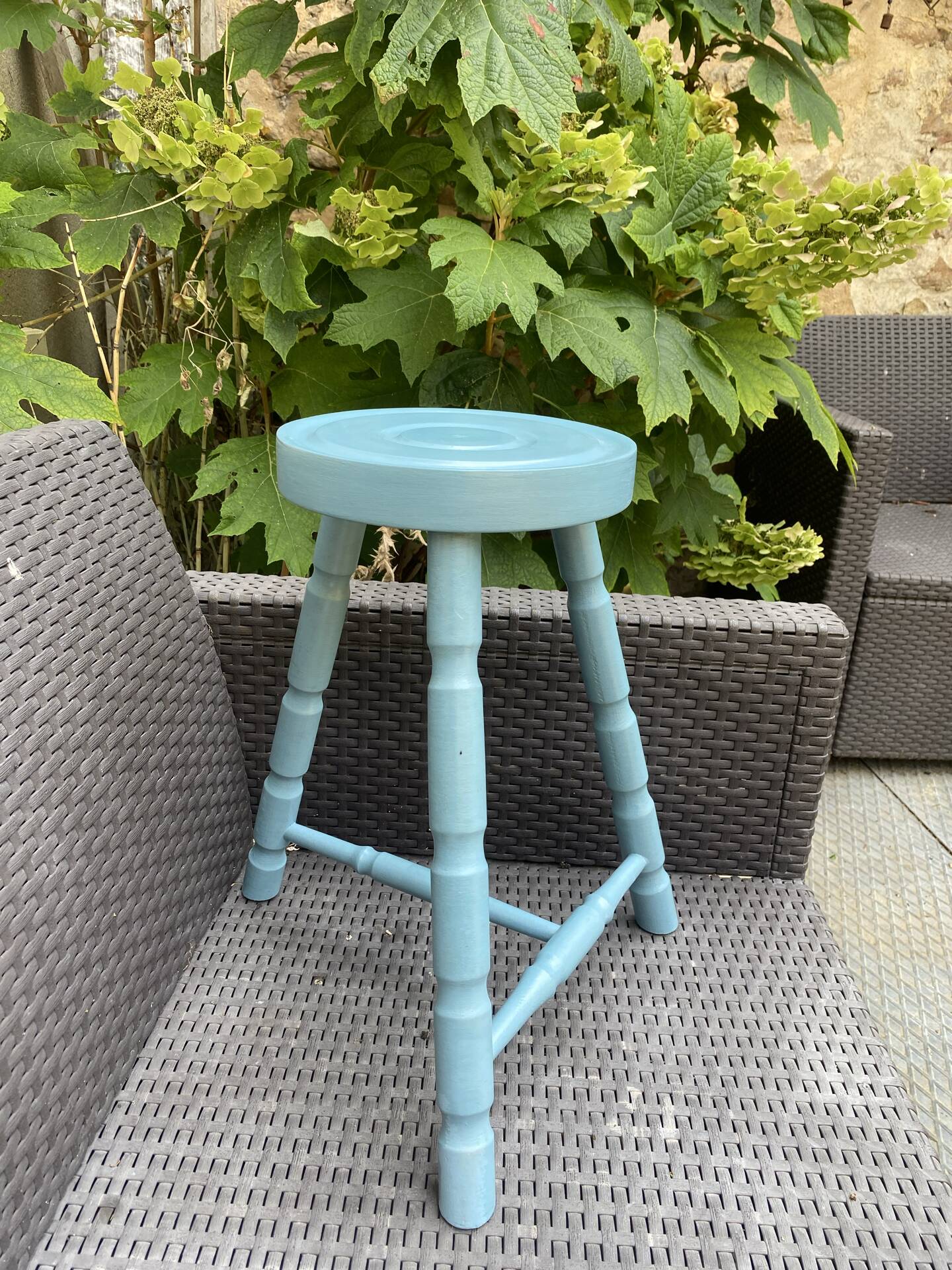 Tripode bleu vintage