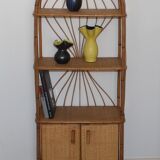 Vintage rattan shelf