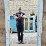 Burmese teak mirror