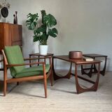 Vintage Scandinavian teak nesting coffee table Astro Victor Wilkins