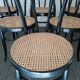 Set of 6 chairs 70s canned black bars