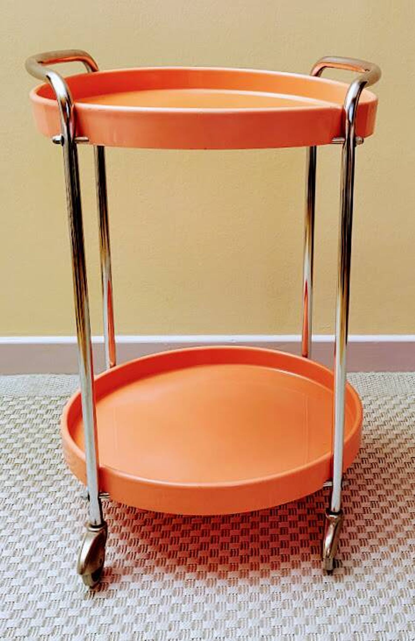 Desserte, chariot bar orange vintage