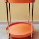 Vintage orange bar cart