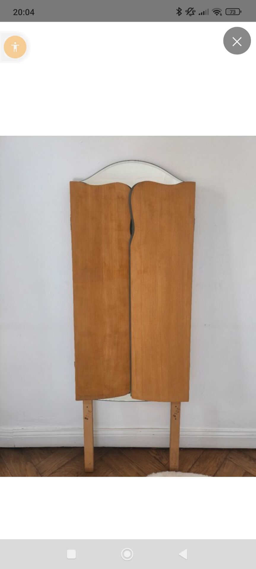 Large Triptych Mirror 1950s