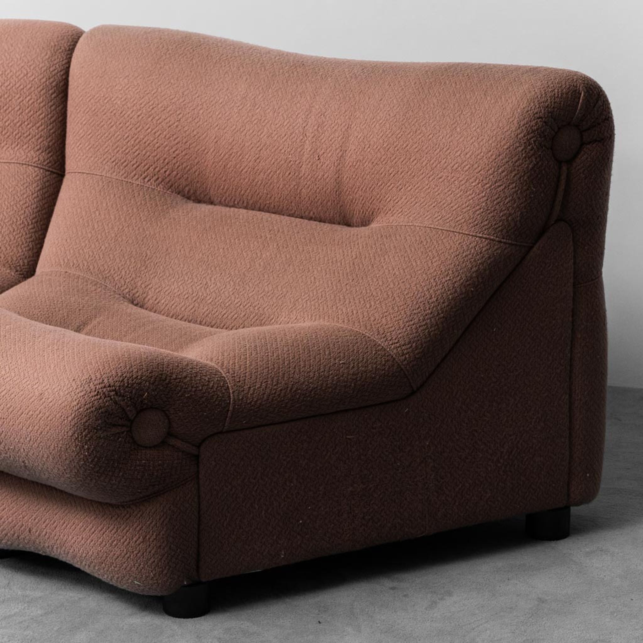 Canapé 7 modules tissu marron Rezia