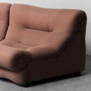 Canapé 7 modules tissu marron Rezia