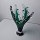 Sommerso vase by seguso in green murano glass, Italy, 1970