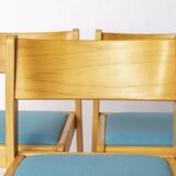 Set of 4 Vintage Flötotto Stacking Chairs – 1970s German Design, Beech Wood