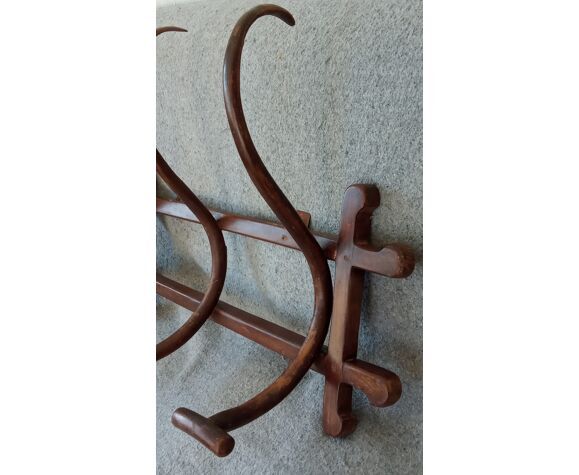 Curved wooden coat rack circa 1900
