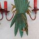 Pair of vintage metal sconces "Reeds" 1970