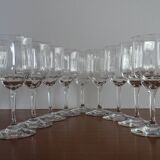 9 verres vin rouge cristal de Baccarat modèle Capri signés - 15 cm