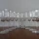 9 Baccarat crystal red wine glasses, Capri model, signed - 15 cm