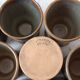 Set of 8 glasses / cups in stoneware Arts Ceram Grand Feu 60s