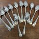 Set of 12 large silver-plated metal spoons - christofle