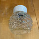 Vintage corodex ceiling light moulded glass + white bakelite support
