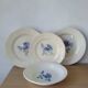 Plat rond Digoin Sarreguemines Roses bleues