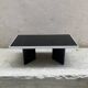 Vintage 1970s coffee table — Black smoked glass top