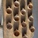 Set of 11 vintage coffee cups, raw matte stoneware H11