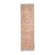 Vintage Turkish Hand-Knotted Wool Cotton Pink Runner92x335