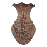 Grand vase grès émaillé de Vallauris fait main 32 cm