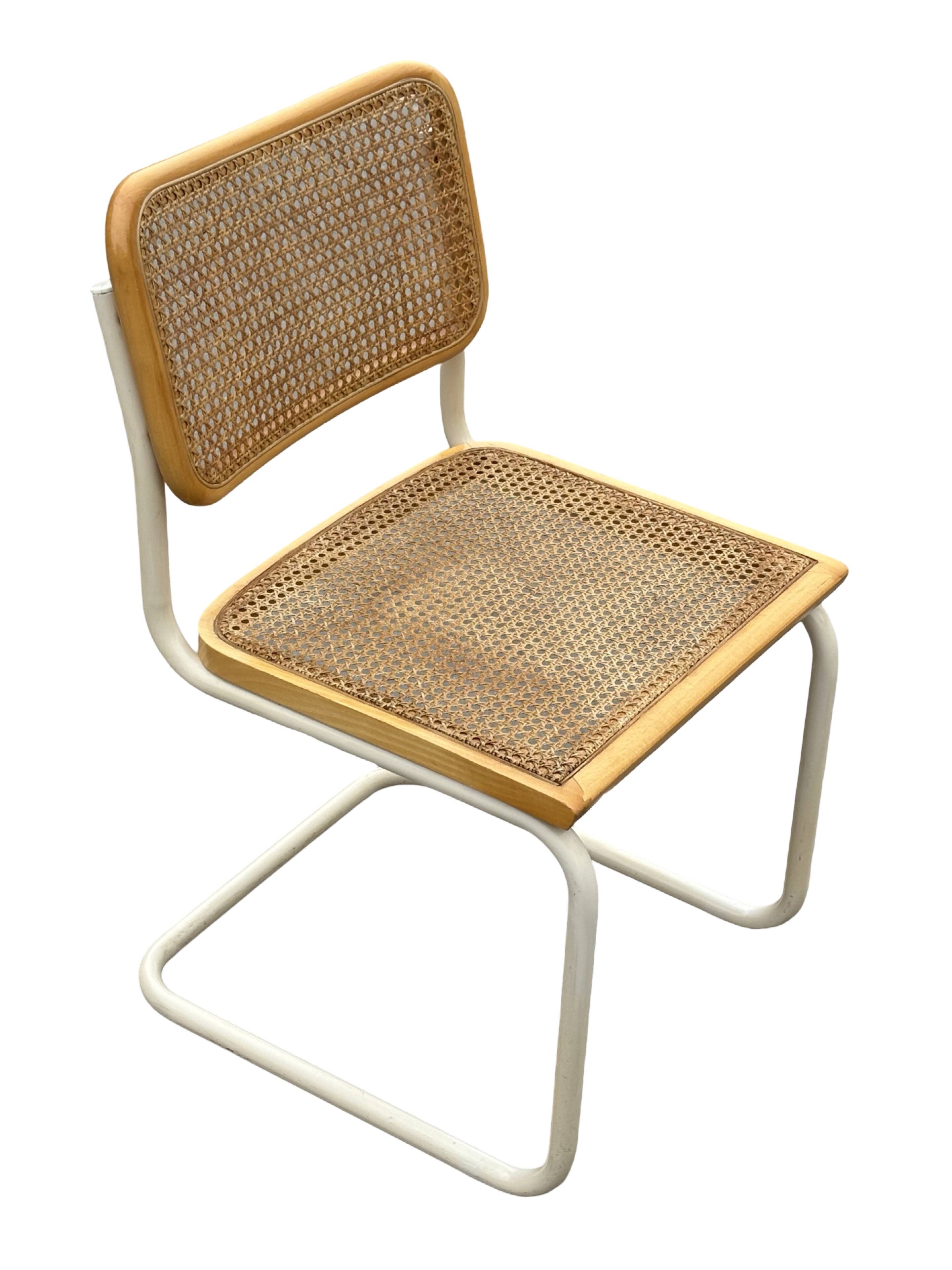 Set of 4 Cesca b32 model chairs in by Marcel Breuer Design