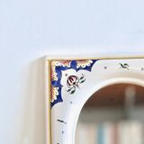 Hand painted ceramic mirror from Desvres