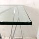 Minimalist glass and metal desk from the 1970s